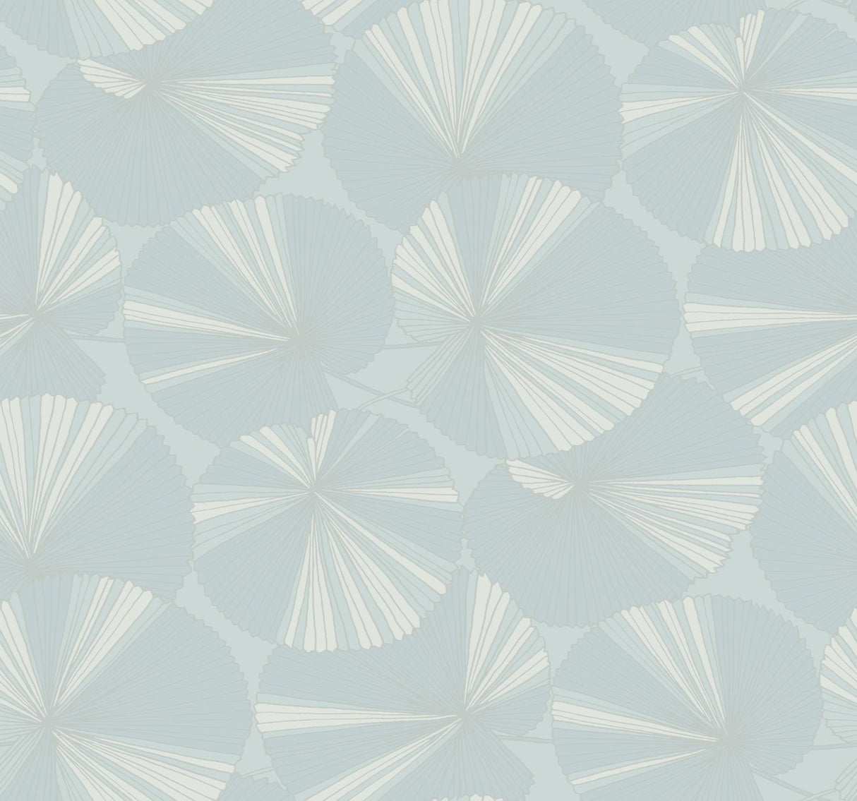 Candice Olson Layered Spa Lily Pads Blue Wallpaper
