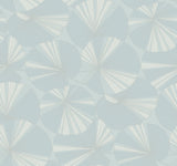 Candice Olson Layered Spa Lily Pads Blue Wallpaper