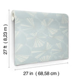 Candice Olson Layered Spa Lily Pads Blue Wallpaper