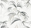Candice Olson Inky Black Palms Black Wallpaper
