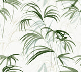 Candice Olson Inky Green Palms Green Wallpaper