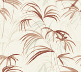 Candice Olson Inky Clay Palms Red Wallpaper