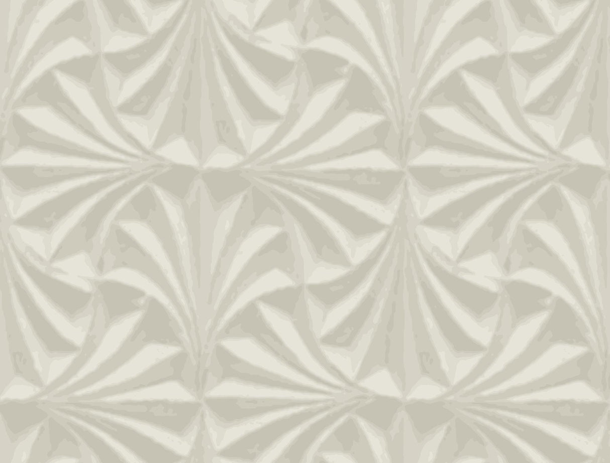 Candice Olson Sculpted Taupe Fans Brown Wallpaper