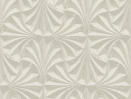 Candice Olson Sculpted Taupe Fans Brown Wallpaper