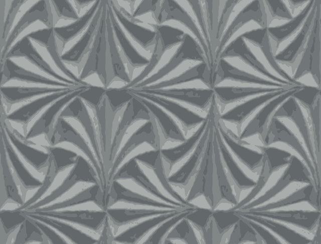 Candice Olson Sculpted Charcoal Fans Grey Wallpaper