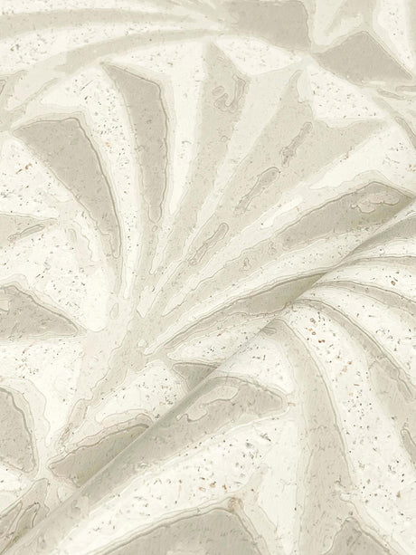Candice Olson Sculpted Ivory Fans Off-White Wallpaper