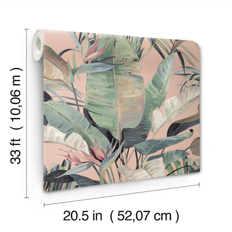 Candice Olson Tropical Coral Cabana Pink Wallpaper