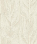 Candice Olson Dicot Neutral Leaf Grey Wallpaper