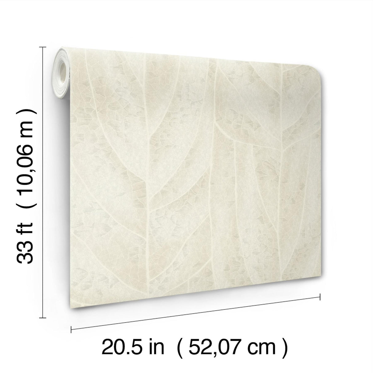 Candice Olson Dicot Neutral Leaf Grey Wallpaper