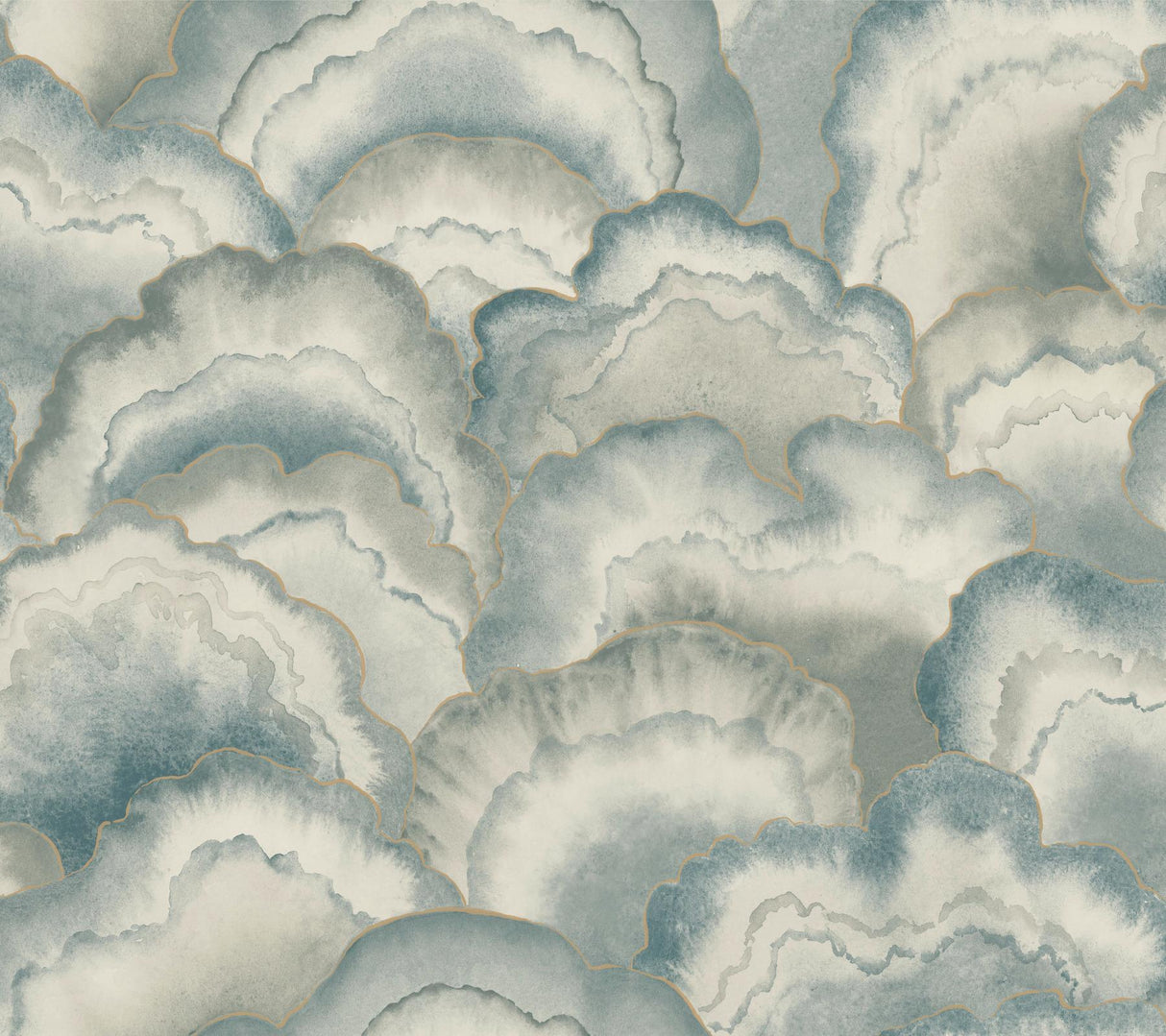 Candice Olson Abalone Mist Fans Blue Wallpaper
