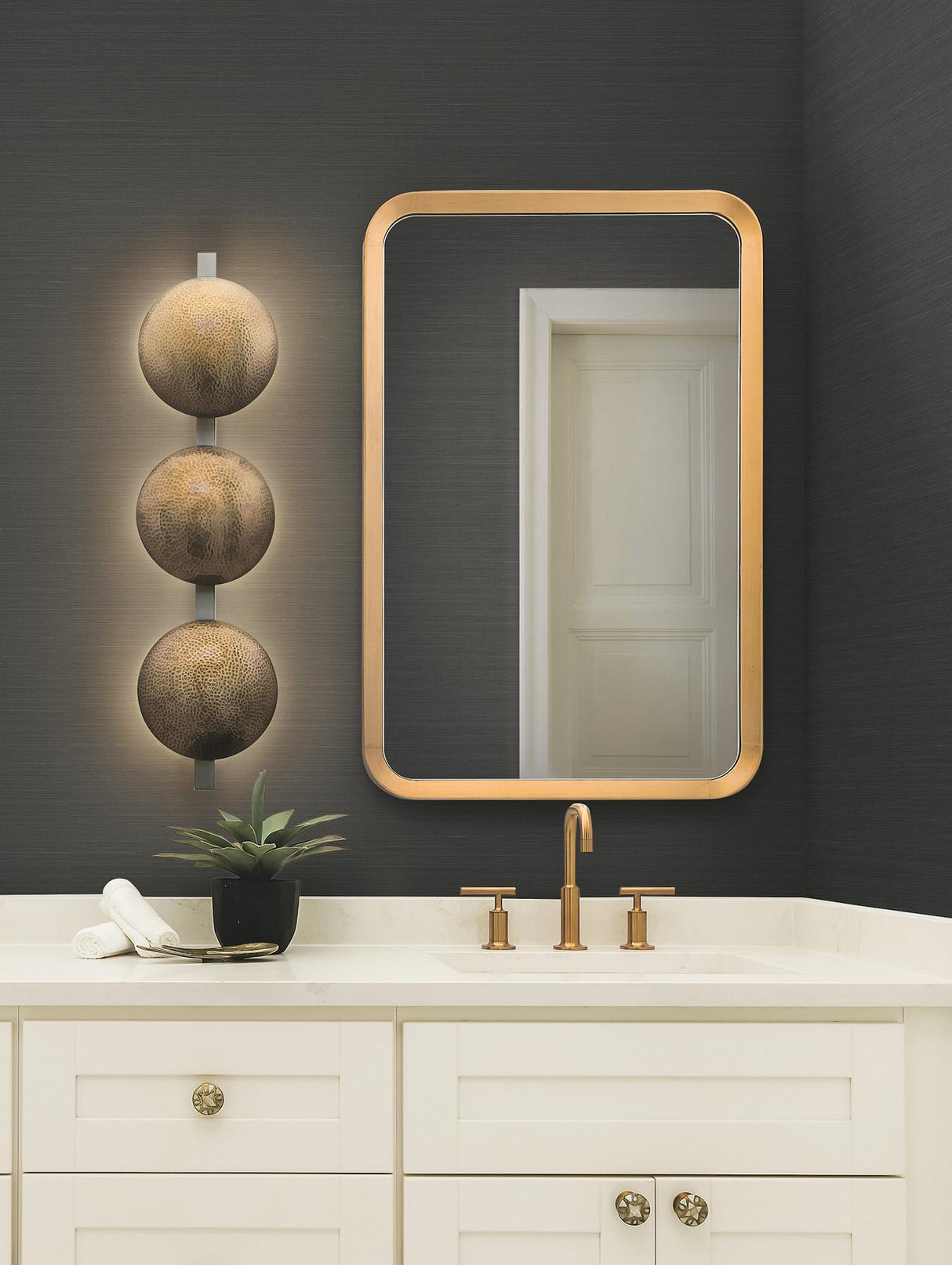 Candice Olson Quiet Vista Ebony Black Wallpaper