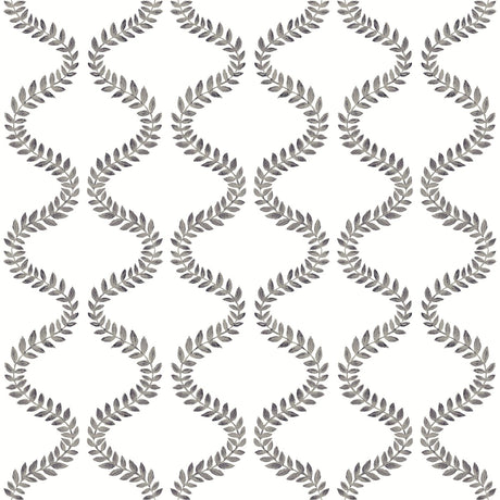 York Wallcoverings Florentine Soft Black Vine Trellis Peel & Stick Black Wallpaper