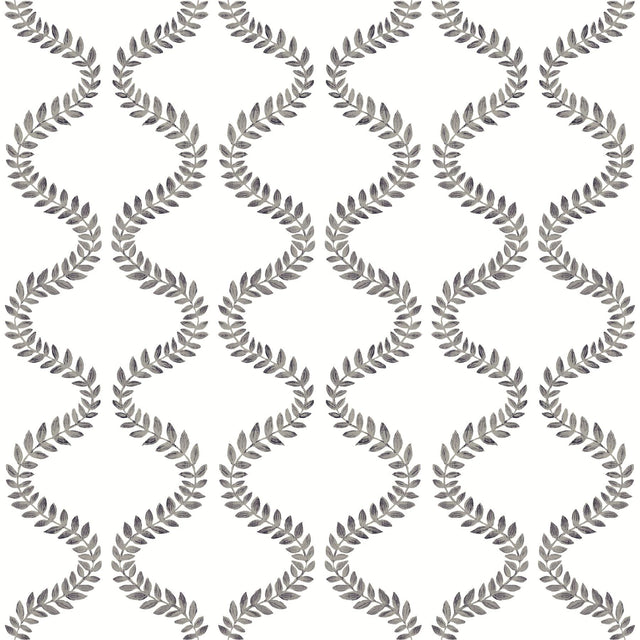 York Wallcoverings Florentine Soft Black Vine Trellis Peel & Stick Black Wallpaper