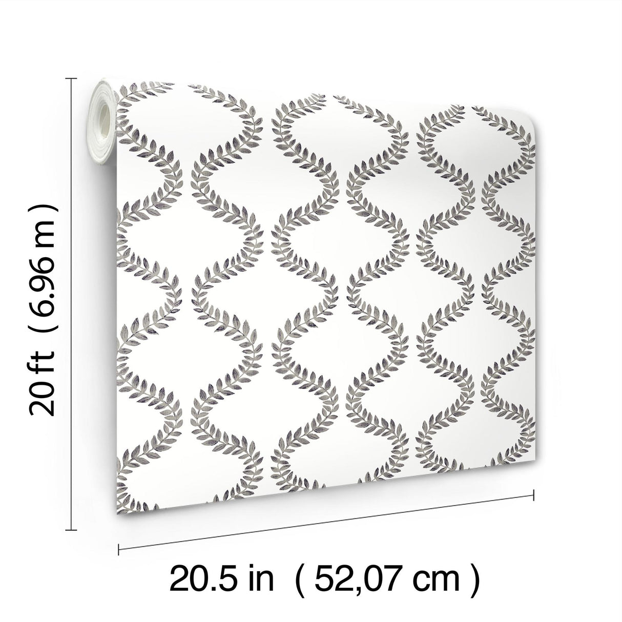 York Wallcoverings Florentine Soft Black Vine Trellis Peel & Stick Black Wallpaper