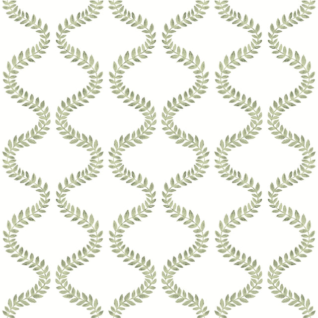 York Wallcoverings Florentine Green Vine Trellis Peel & Stick Green Wallpaper