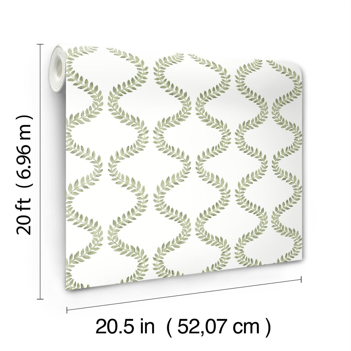 York Wallcoverings Florentine Green Vine Trellis Peel & Stick Green Wallpaper