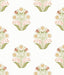 York Wallcoverings Sophie Pink Floral Medallion Peel & Stick Green Wallpaper