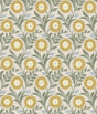 York Wallcoverings Lillian Sage Floral Vine Peel & Stick Yellow Wallpaper