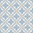 York Wallcoverings Mimi Blue Quilted Floral Peel & Stick Blue Wallpaper