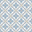 York Wallcoverings Mimi Blue Quilted Floral Peel & Stick Blue Wallpaper