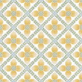 York Wallcoverings Mimi Yellow Quilted Floral Peel & Stick Yellow Wallpaper