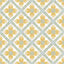 York Wallcoverings Mimi Yellow Quilted Floral Peel & Stick Yellow Wallpaper