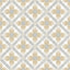 York Wallcoverings Mimi Neutral Quilted Floral Peel & Stick Beige Wallpaper