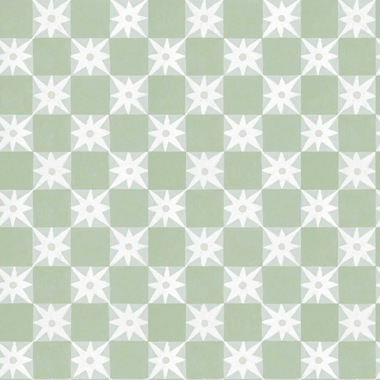 York Wallcoverings Stardust Green Checkerboard Peel & Stick Green Wallpaper