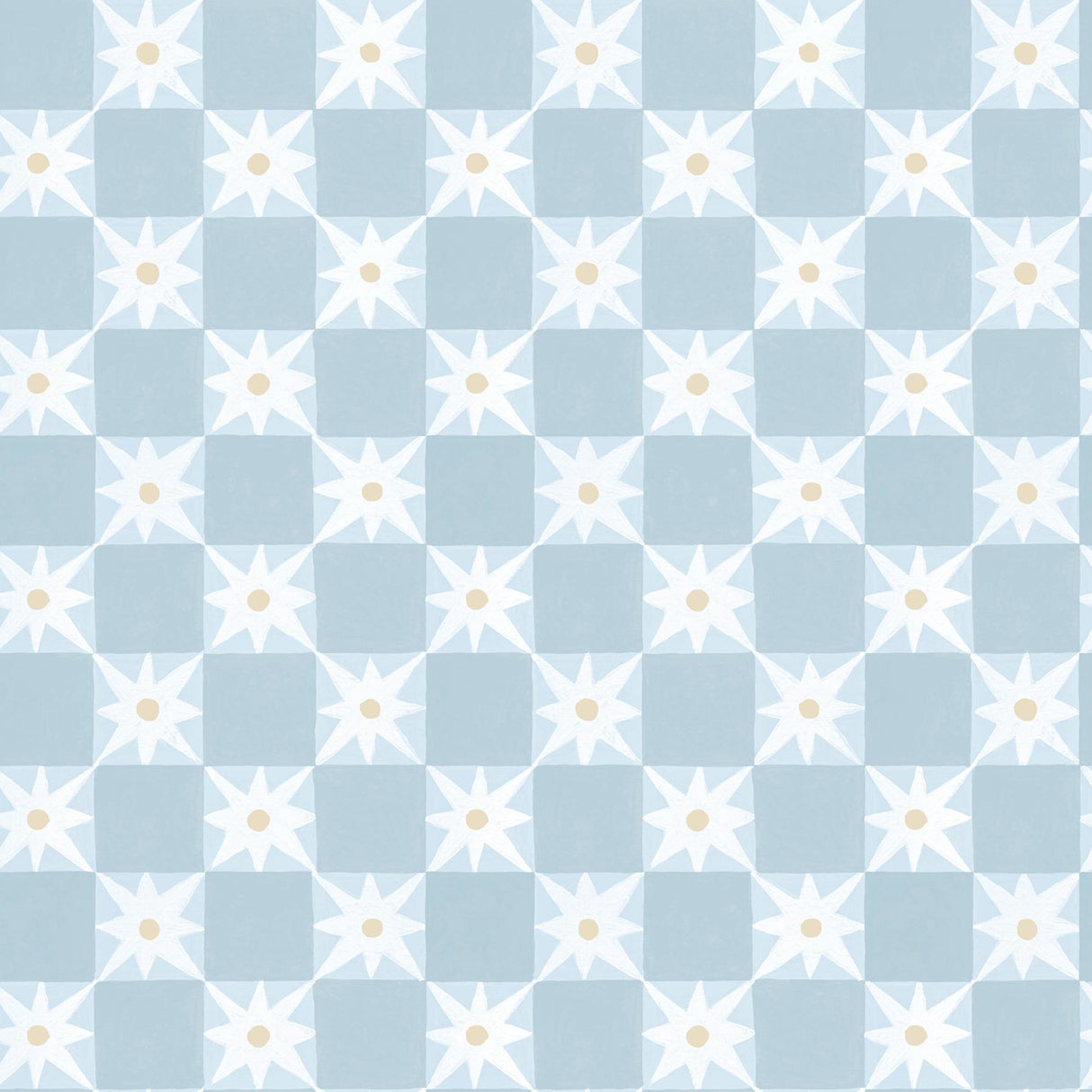 York Wallcoverings Stardust Blue Checkerboard Peel & Stick Blue Wallpaper