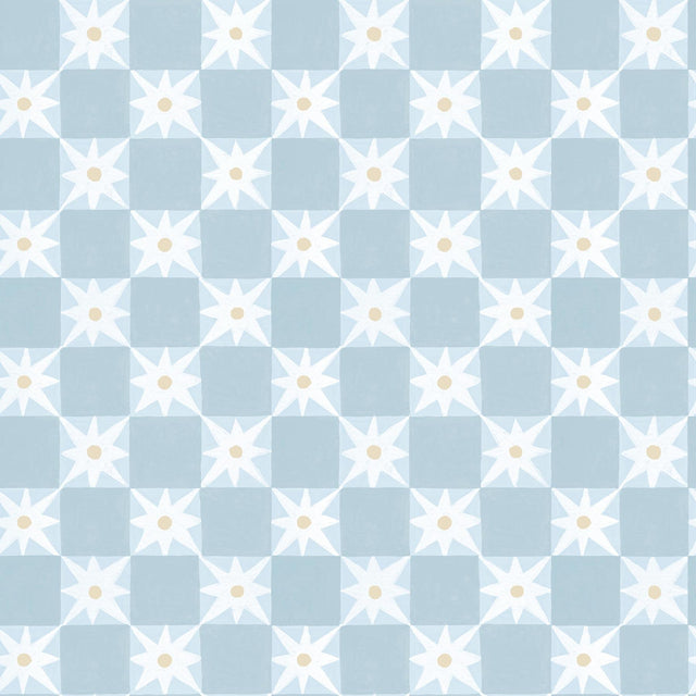 York Wallcoverings Stardust Blue Checkerboard Peel & Stick Blue Wallpaper
