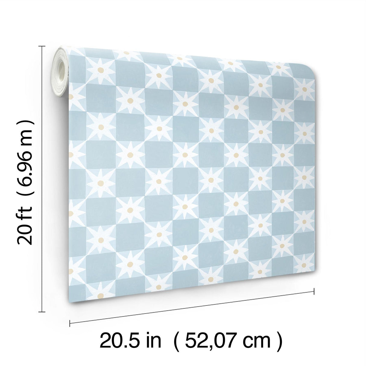 York Wallcoverings Stardust Blue Checkerboard Peel & Stick Blue Wallpaper