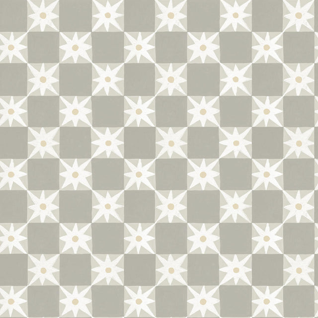 York Wallcoverings Stardust Warm Grey Checkerboard Peel & Stick Grey Wallpaper