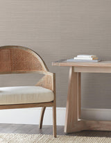 York Wallcoverings Natural Sisal Classic Grey Peel & Stick Grasscloth Grey Wallpaper
