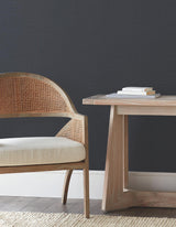 York Wallcoverings Natural Sisal Navy Peel & Stick Grasscloth Blue Wallpaper