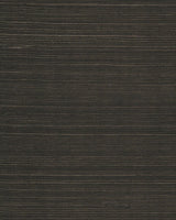 York Wallcoverings Natural Sisal Black Peel & Stick Grasscloth Black Wallpaper