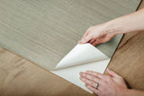 York Wallcoverings Natural Sisal Pine Peel & Stick Grasscloth Green Wallpaper