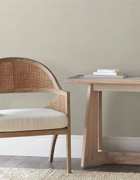 York Wallcoverings Natural Sisal White Peel & Stick Grasscloth White Wallpaper