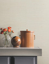 York Wallcoverings Natural Sisal White Peel & Stick Grasscloth White Wallpaper