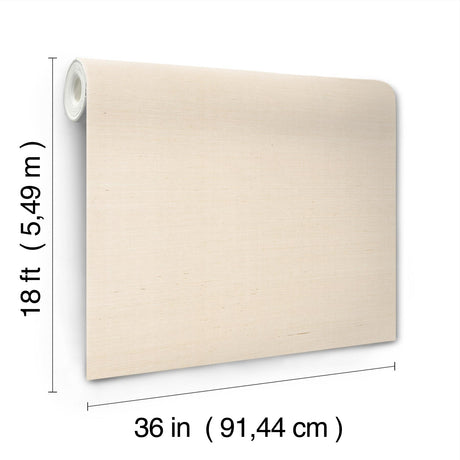 York Wallcoverings Natural Sisal Plaster Peel & Stick Grasscloth Yellow Wallpaper