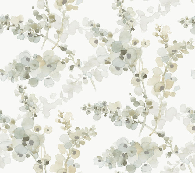 Candice Olson Blossom Fling Mineral Green Peel & Stick Green Wallpaper