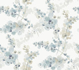 Candice Olson Blossom Fling Blue Peel & Stick Blue Wallpaper