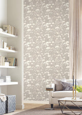 Candice Olson Botanical Fantasy Soft Taupe Peel & Stick Beige Wallpaper