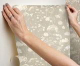 Candice Olson Botanical Fantasy Soft Taupe Peel & Stick Beige Wallpaper