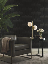 Candice Olson Vanishing Black & Copper Peel & Stick Black Wallpaper