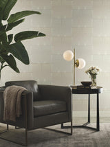 Candice Olson Vanishing Silver & Gold Peel & Stick Off-White Wallpaper