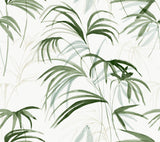 Candice Olson Inky Palms Green Peel & Stick Green Wallpaper