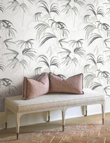 Candice Olson Inky Palms Black Peel & Stick Black Wallpaper