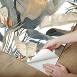 Candice Olson Tropical Cabana Plush Neutral Peel & Stick Orange Wallpaper