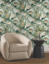 Candice Olson Tropical Cabana Spa Peel & Stick Green Wallpaper