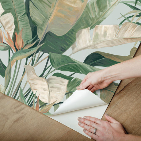 Candice Olson Tropical Cabana Spa Peel & Stick Green Wallpaper